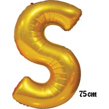 Fırsat Ayı Fırsatayı  75 cm S Harfi Folyo Balon Altın