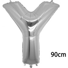 Fırsat Ayı Fırsatayı  90 cm Y Harfi Folyo Balon Gümüş