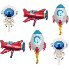 Fırsat Ayı Fırsatayı  Folyo Balon Doğum Günü Balonu Parti Balonu 6 Lı Uzay Yolu Set