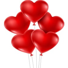 Fırsat Ayı Fırsatayı  Kırmızı Kalp Balon 20 Adet