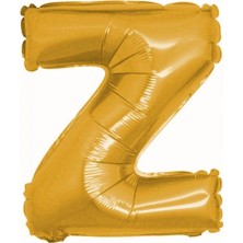 Fırsat Ayı Fırsatayı  Z (Gold) Harf Folyo Balon - 90 cm - Altın Folyo Harf Balon