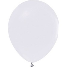 Pembecin Metalik Beyaz Balon 100 Adet