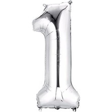 Pembecin  1 Gümüş Balon 100 cm 1 Gümüş Balon 100 cm