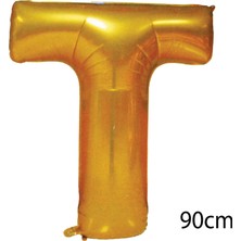 Pembecin  90 cm T Harfi Folyo Balon Altın
