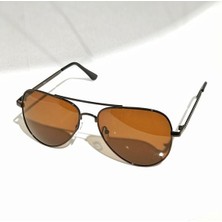 Mobgift Damla Unisex Güneş Gözlüğü (Kahverengi)