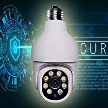 EVKVO Tuya Smart Life Fhd 3mp LED Gece Görüş Suya Dayanıklı Wifi Kamera E27 Ampul Işık Ptz Dome Ip Kamera (Yurt Dışından)