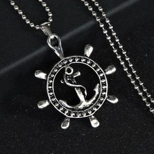 NorthShore Halatlı Çapa Denizci Balıkçı Anchor Sailor Modern Tasarım Kolye