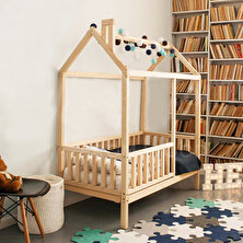 Loolpi Home Unisex Montessori Ahşap Bebek ve Çocuk Karyolası
