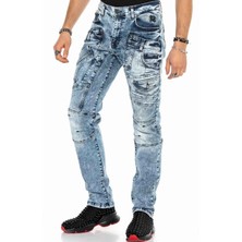 Cipo & Baxx CD598 Iki Kat Görünümlü Düşük Bel Kot Pantolon
