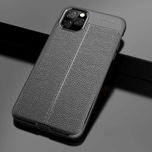 MobaxAksesuar Apple iPhone 11 Pro Kılıf Deri Tarzı Niss Silikon Case