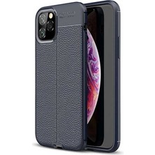 MobaxAksesuar Apple iPhone 11 Pro Kılıf Deri Tarzı Niss Silikon Case