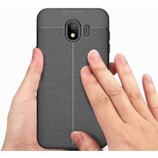 MobaxAksesuar Samsung Galaxy J4 Kılıf Deri Tarzı Niss Silikon Case