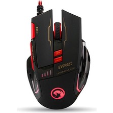 Everest Rampage SGM-X10 USB Optik Gaming Mouse Siyah  + Mouse Pad