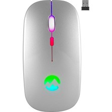 Everest Smw-710 Usb 2.4ghz Gümüş Ledli 800/1200/1600dpi Şarjlı Kablosuz Mouse