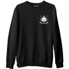 Lord T-Shirt Golf Kulübü - Golf Club Siyah Erkek Kalın Sweatshirt