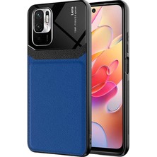Case 4U Xiaomi Redmi Note 10 Kılıf Darbeye Dayanıklı Emiks Deri Görünümlü Kapak Lacivert