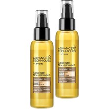 Avon Advance Techniques Argan ve Hindistan Cevizi Yağı Içeren Saç Bakım Yağı 100 Ml. Ikili Set