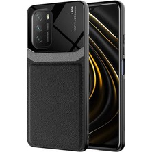 Case 4U Xiaomi Redmi 9T Kılıf Darbeye Dayanıklı Emiks Deri Görünümlü Kapak Siyah
