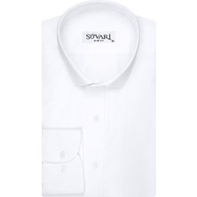 Süvari Slim Fit Beyaz Erkek Gömlek