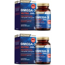 Nutraxin Omega-3 Ultra 2500 Mg Balık Yağı 30 Yumuşak Kapsül X2 Adet
