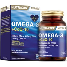 Nutraxin Koenzim Q10 Içeren Balık Yağı - Omega-3 + Co Q-10 60 Yumuşak Kapsül