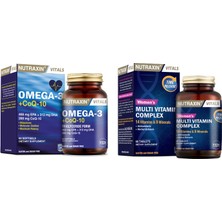 Nutraxin Koenzim Q10 Içeren Balık Yağı - Omega-3 + Co Q-10 60 Yumuşak Kapsül + 14 Vitamin 8 Mineral Içerikli Multivitamin ve Mineral Complex Kadın 60 Tablet