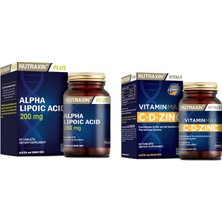 Nutraxin Alfa Lipoik Asit 200 Mg 60 Tablet + Vitamin Max (C ,d, Zinc) 60 Tablet