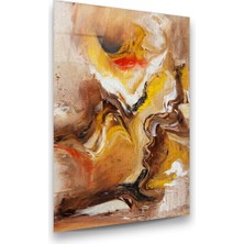 Glass Art Soyut Çalışma Dikey Cam Tablo