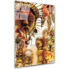 Glass Art Sanatsal Çalışma Dikey Cam Tablo