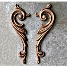 Morlalem Simetrik Sarmaşık Çift Aplik Bordür Dekor Silikon Kalıp K-310