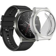 Nezih Case Kasa ve Ekran Koruyucu Huawei Watch Gt2 Pro Uyumlu (Hafif Kompakt Tasarım) Gümüş