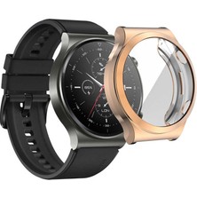 Nezih Case Kasa ve Ekran Koruyucu Huawei Watch Gt2 Pro Uyumlu (Hafif Kompakt Tasarım) Rose Gold