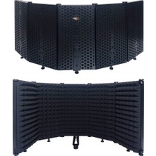Midex PF-43 Mikrofon Ses Yalıtım İzolasyon Paneli 5 Bölümlü Ayaklı (69x26 cm)