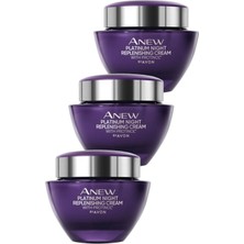 Avon Anew Platinum Gece Kremi 50 Ml. Üçlü Set