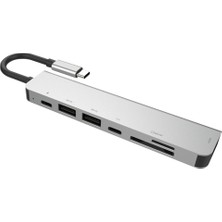 Yamantic 2020 7 In 1 Sd USB Type-C Hub HDMI Girişli Macbook Çevirici Çoklayıcı