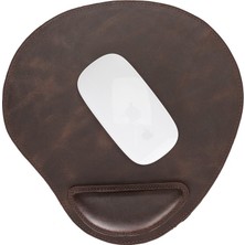 Elmina Gümüş Deri Mouse Pad Bileklikli G2 Kahve