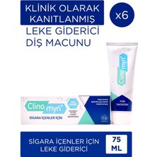 Clinomyn Sigara Içenler Için Smokers Diş Beyazlatan Diş Macunu 6'Lı Paket