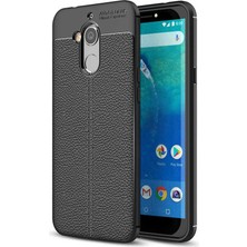 MobaxAksesuar General Mobile 8 Go Kılıf Deri Tarzı Niss Silikon Case