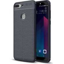 MobaxAksesuar Htc Desire 12 Plus Kılıf Deri Tarzı Niss Silikon Case