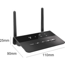 Gplus B2 Bluetooth 5.0 80 Metre Kablosuz Çift Antenli Taşınabilir Ses Aktarım Cihazı Wireless Audio Transmitter Receiver