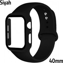 Ally Apple Watch Uyumlu 4-5-6 40MM Silikon Kordon Kayış ve Ekran Koruyucu Kılıf