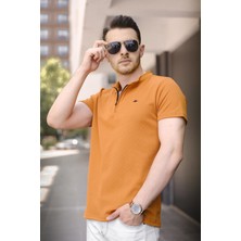 Oksit Roderick Hakim Yaka Petek Kumaş Yarım Fermuarlı Erkek Tshirt
