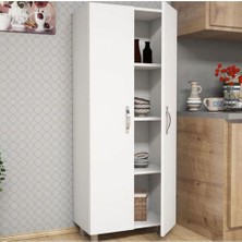 Zerka Concept Tamamı Mdf Çok Amaçlı 4 Bölmeli 2 Kapaklı Dolap