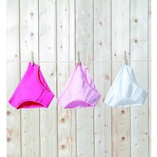 Blackspade Kız Çocuk Külot 3'lü Paket 1294 - Fuşya Pembe Beyaz