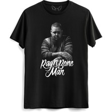 Alfa Tshirt Rag'n'bone Man Resimli Baskılı Çocuk Siyah Tshirt