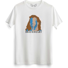 Alfa Tshirt Braveheart Baskılı Beyaz Tshirt