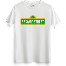 Alfa Tshirt Susam Sokağı Dijital Baskılı Çocuk Beyaz Tshirt