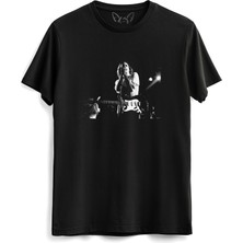 Alfa Tshirt Duman Resimli Baskılı Çocuk Siyah Tshirt