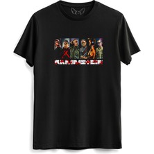Alfa Tshirt Rammstein Resimli Dijital Baskılı Çocuk Siyah Tshirt