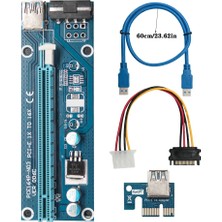 Alfais 4747  Pcı E Express 1x To 16X USB 3.0 Riser Yükseltici Uzatma Kartı